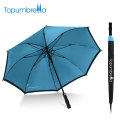отражатель зонтик Эпонж ткань 190t длинный Вал Автоматическая двойных слоев ветрозащитный сильный зонтик для гольфа